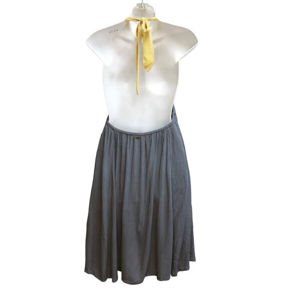 O'Neill Tristyn Blue Gray Low Back Halter Short Dress XS New With Tags - Picture 3 of 6